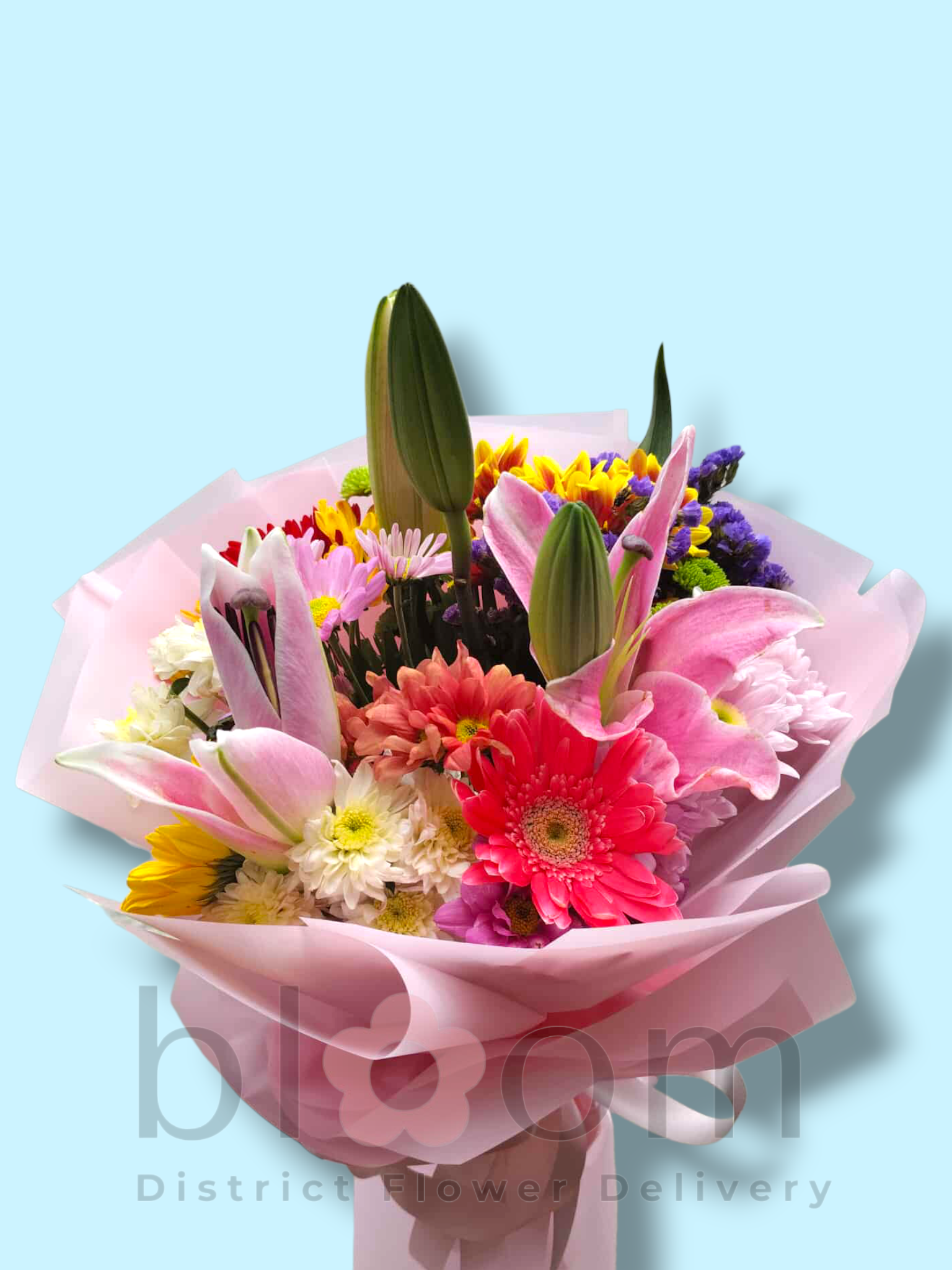 2 Stargazers with Mixed Flowers