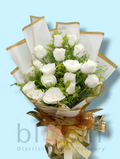 1 Dozen White Roses Bouquet